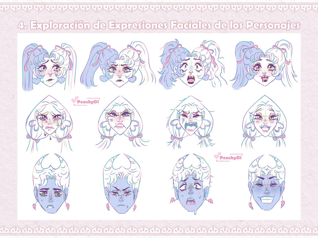 Characters Expressions Sheet - Pacify Her [2025]